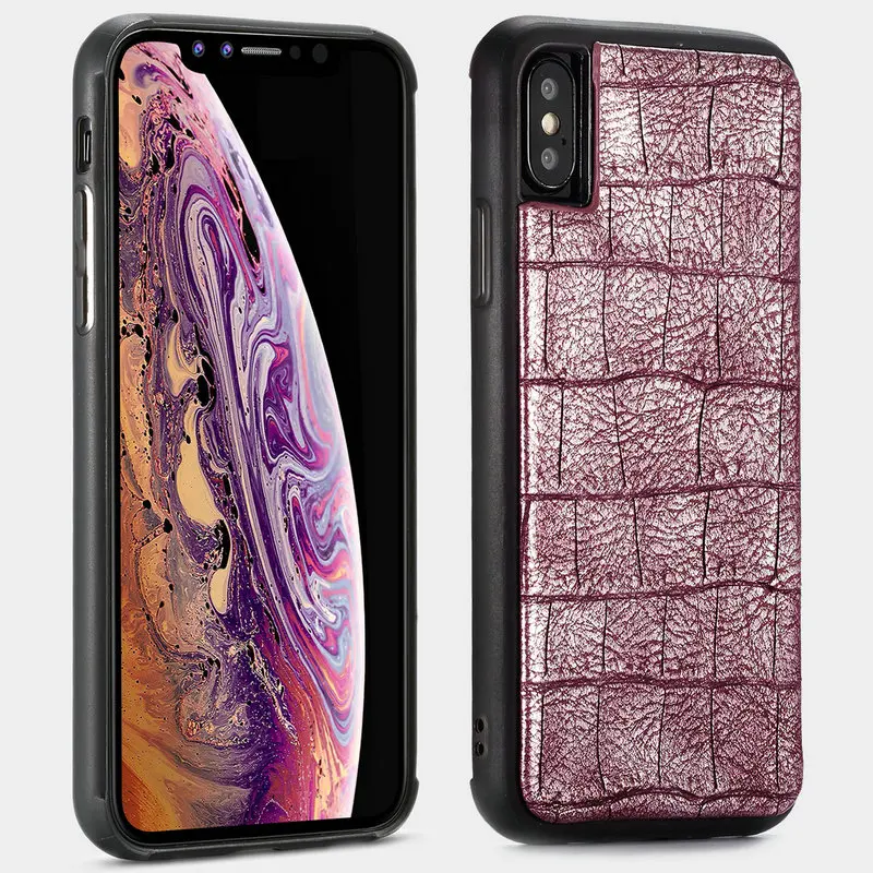 WHATIF кожаный чехол-кошелек для iPhone XS, XR, XS, Max, узор «крокодиловая кожа», Модный женский флип-чехол для iPhone XS, Max, Xr, Xs, сумка для телефона