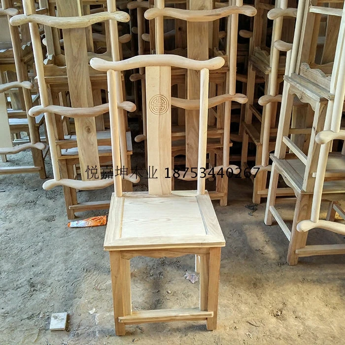 Ming and Qing classical solid wood dining chair Chinese chair elm wood chair hotel dining room furniture Minimum order 4pcs