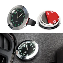 Car Clock Ornaments Mechanics Quartz Mini Car Air Vent Clip Clock Watch Car-Styling Auto Decoration Black Silver