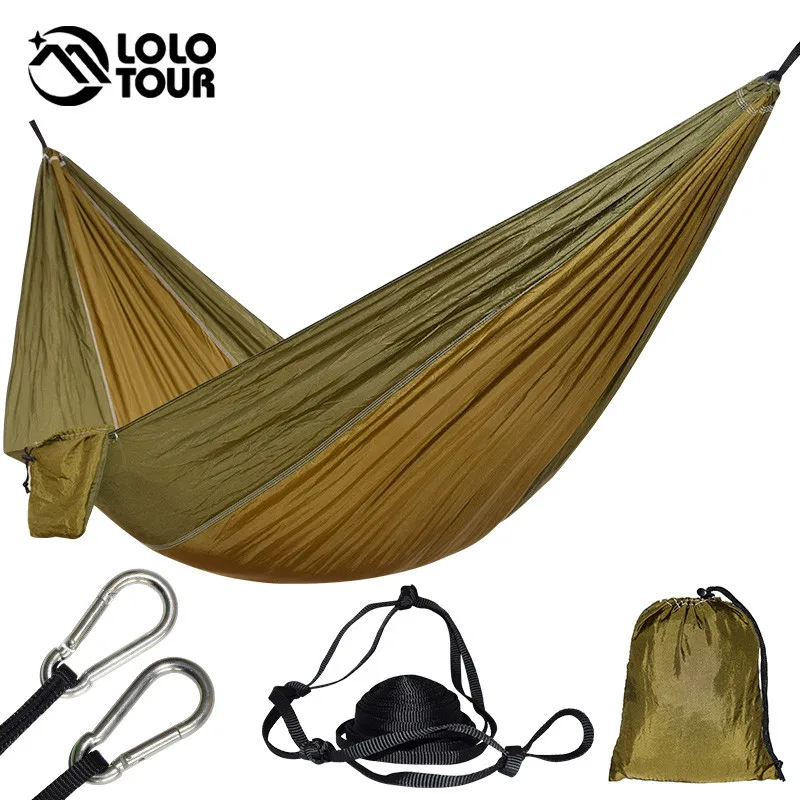 Ultralight 1 Person Hammock Portable Single Outdoor Camping Hamak Hiking Climbing Durable Hamac Can Hold 200kg 230*90cm