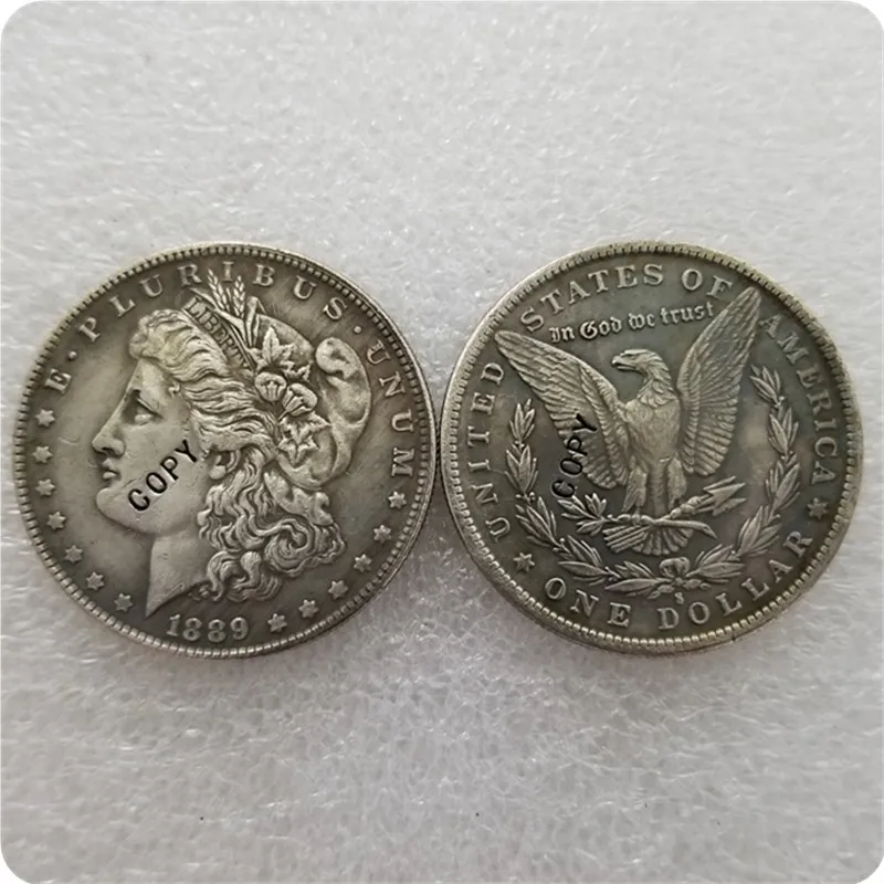 Антикварная Серебряная монета США(1878-1904) S Morgan Dollar копия памятных монет-копия монет - Цвет: 1889S