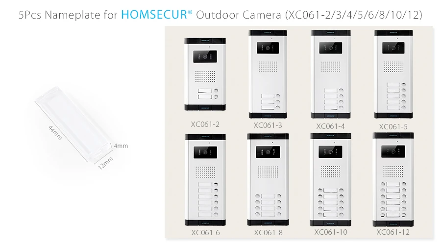 HOMSECUR 5 шт. табличка для XC061-2/3/4/5/6/8/10/12 Открытый Камера