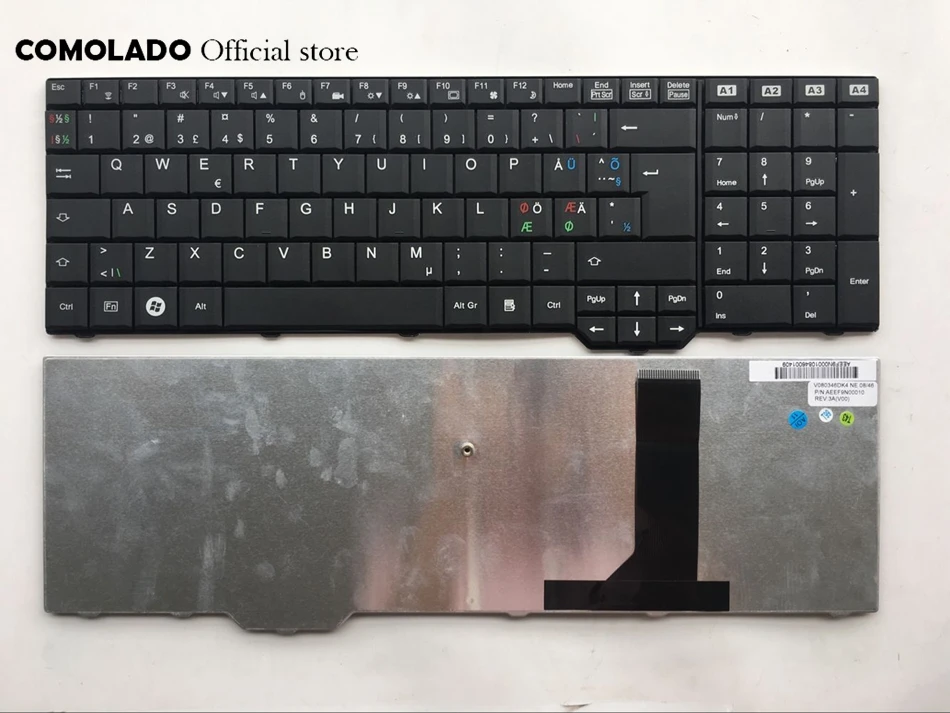 ND Скандинавская клавиатура для Fujitsu XA3520 Amilo Pi3625 XA3530 Xi 3670 Li 3910 XI 3650 черная ноутбука