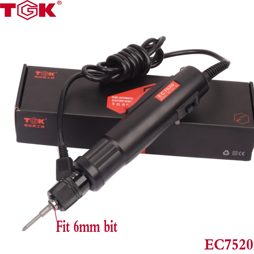 

(1 piece/lot) SEMI-AUTO Electrical Screwdriver +2 Spare 6mm Bits Mini Hand Power Tool Screw Driver EC7520