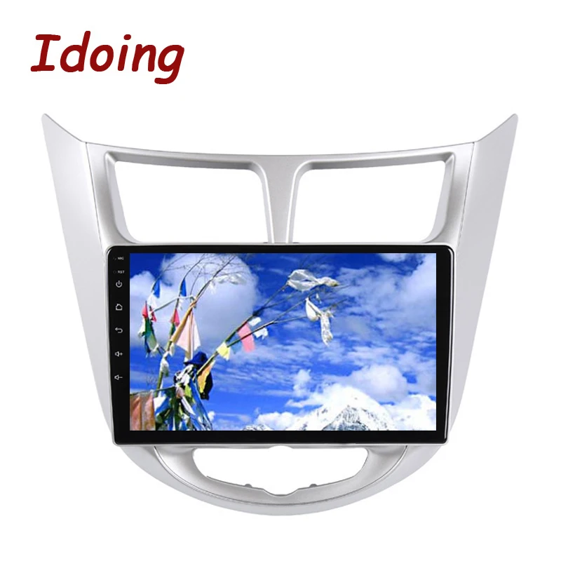 Discount Idoing 9"1Din Car Android 8.0 Radio Vedio Multimedia Player For Hyundai Verna 2012 4G+64G Octa Core GPS Navigation and Glonass 3