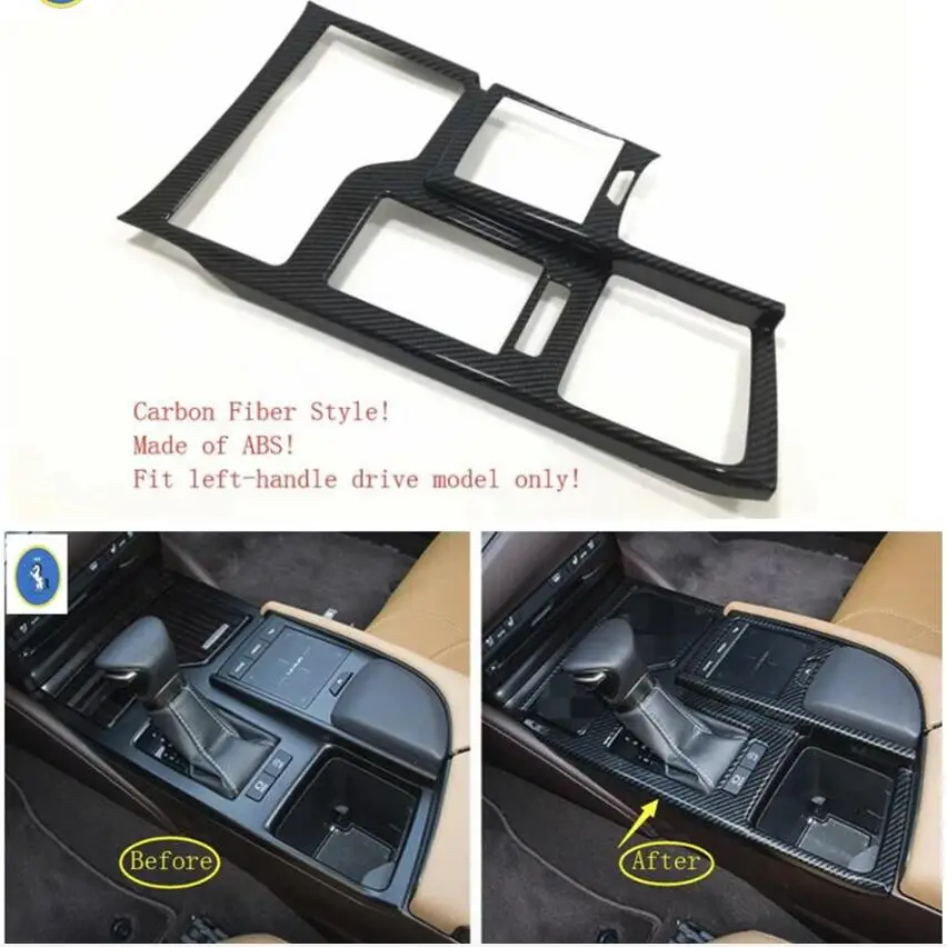

Yimaautotrims Auto Accessory Stalls Gear Shift Gearshift Storage Box Panel Cover Trim 1 Pcs ABS For Lexus ES 2018 2019