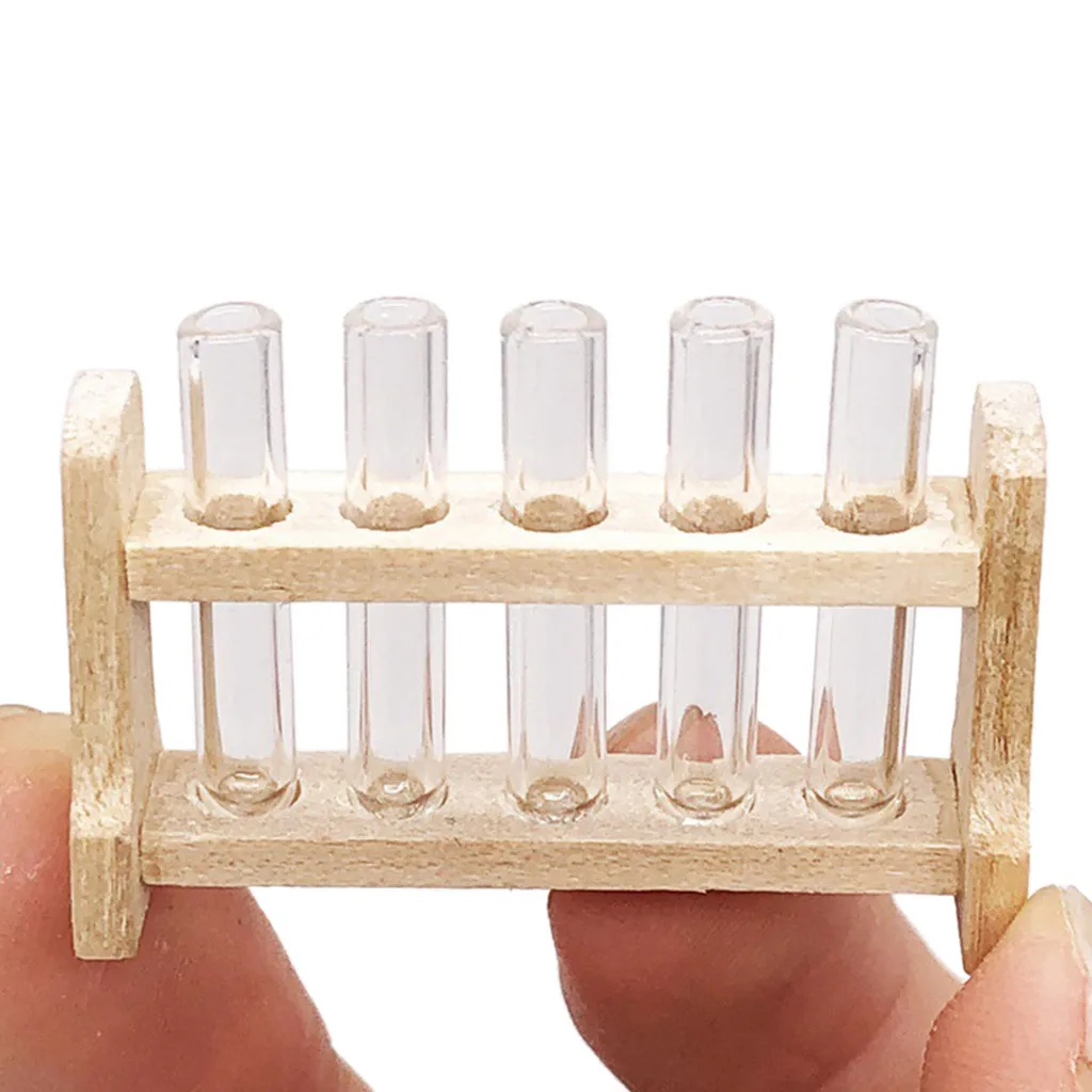 

1/12 Dollhouse Miniature Laboratory Test Tube Rack Set for Living Room Decoration Kids Toys for Girls Doll House Accessories