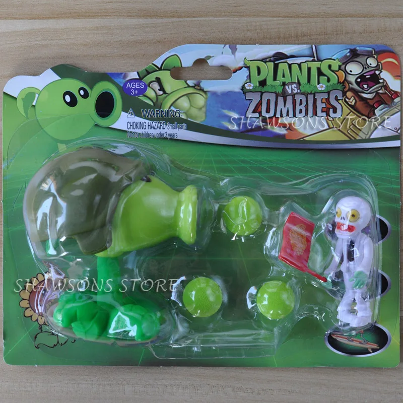 

PLANTS VS ZOMBIES TOYS PVC GATLING PEA WITH DOCTOR ZOMBIE ACTION FIGURE