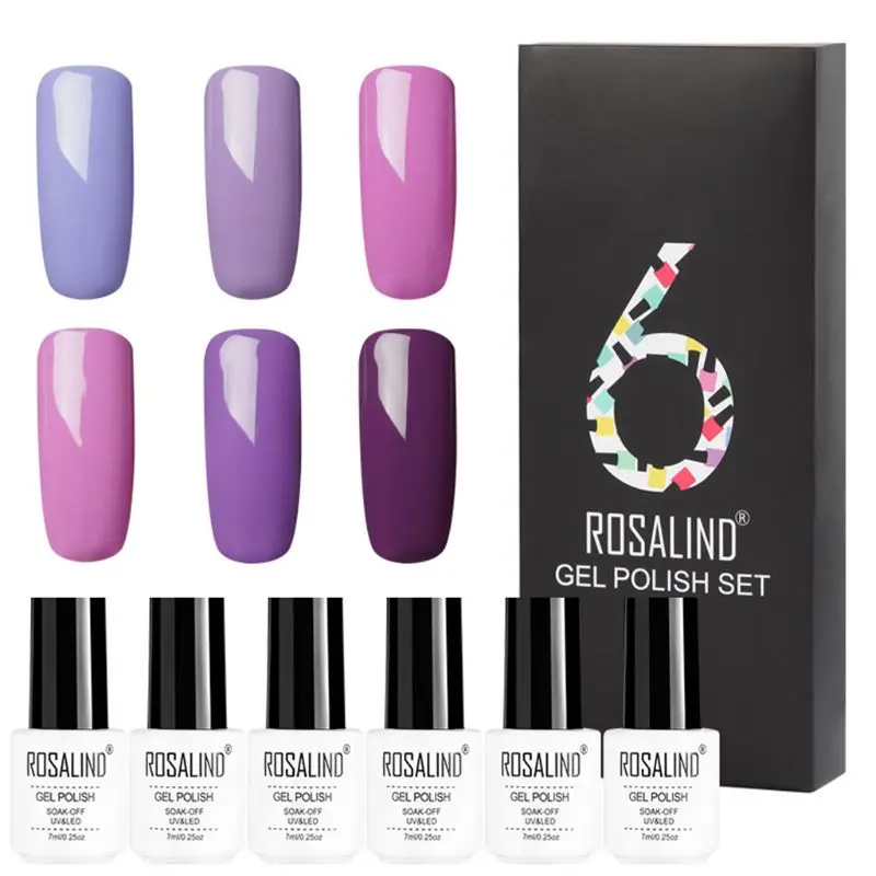 

Gel Nail Polish Uv Led Nail Art Gift Box Set Of 6 No