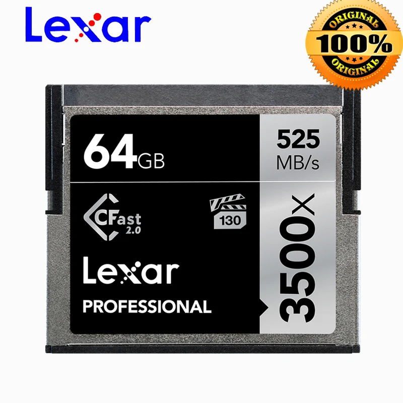 Оригинальные оригинальные карты памяти Lexar 3500X sd карта 64 Гб Cfast 2 0 CF 128 Высокая