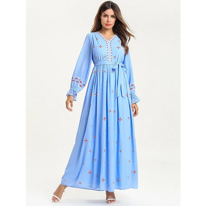 Vestidos кафтан абайя Дубай мусульманское платье Турция Caftan Рамадан арабский хиджаб