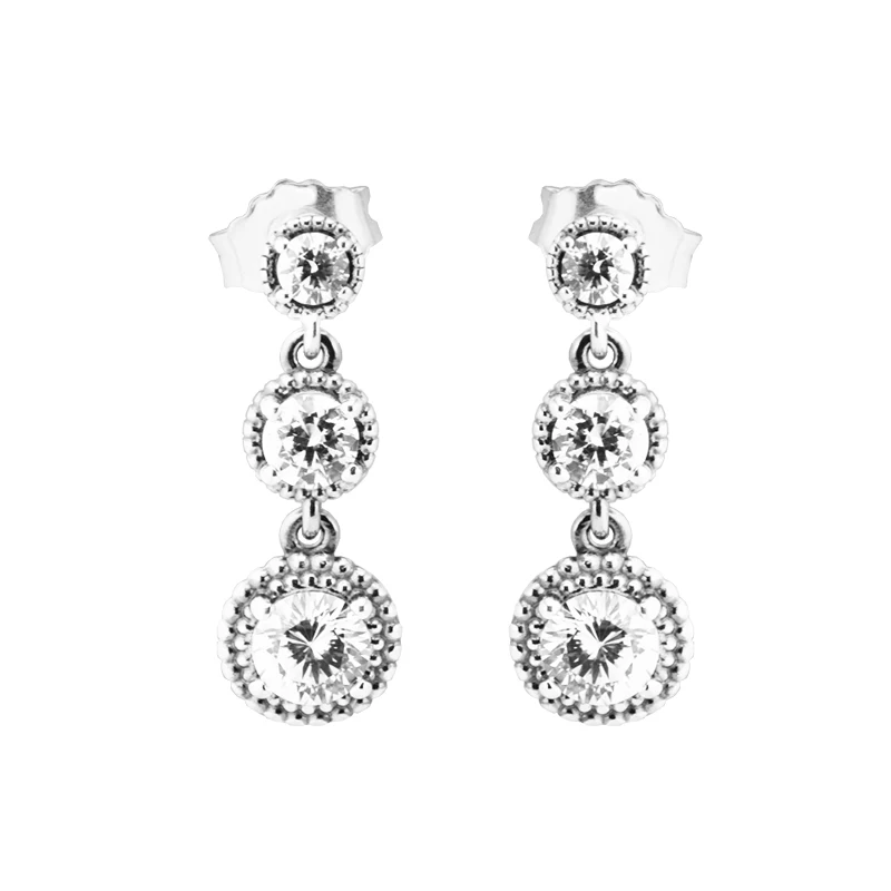 

Eternal Elegance Earring With Clear CZ 100% Sterling-Silver-Jewelry Free Shipping