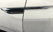 Per VW Volkswagen Tiguan 2017 2018 ABS di Plastica Ala Laterale Fender Emblem Badge Sticker Copertura Trim 4 PCS Car Styling accessori
