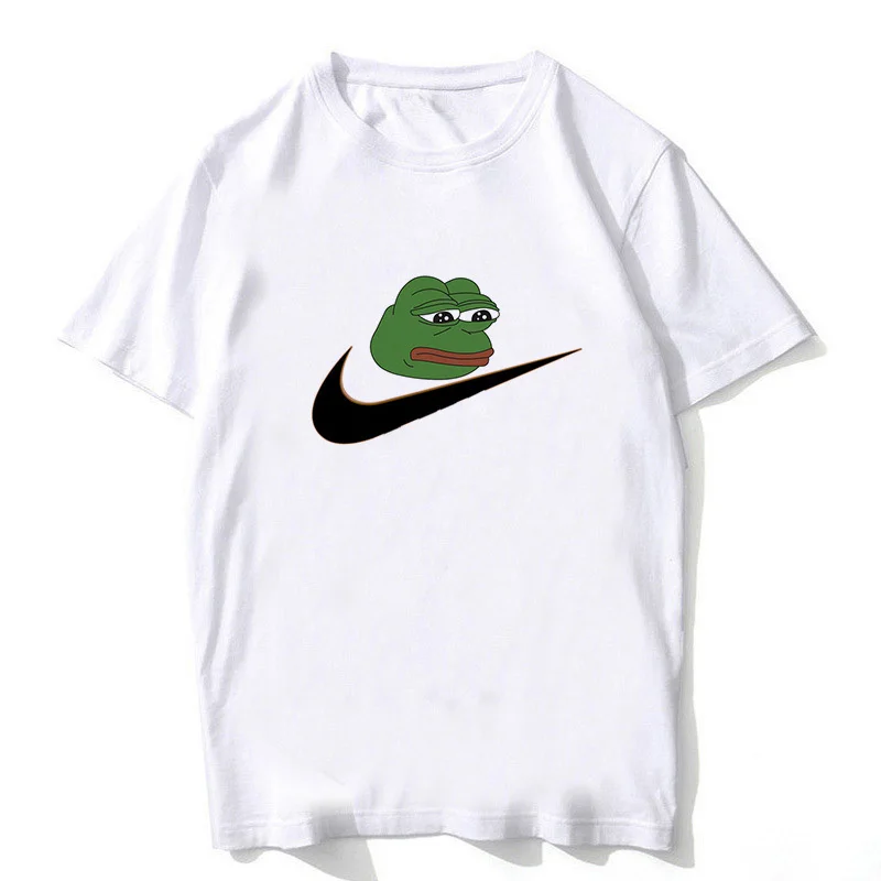 [10 styles]pepe the frog t-shirt for men – white