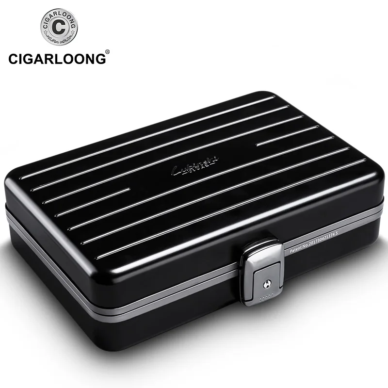 Cigar case portable sealed cedar wood lined cigar hydration box Cigar