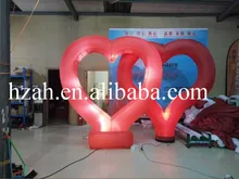 Lights Inflatable Red Heart for Party and Wedding Decor