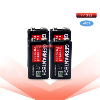 

4pc 9V 6F22ND PPP3 MN1604 6LR61 Battery Heavy Duty Dry Battery Non-rechargeable For Smoke Alarm Intercom Toy Camera Radio