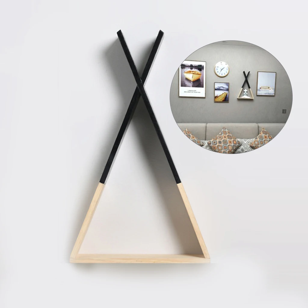 

Creative Triangle Wall Frame Storage Rack House Shelf Display Rack Living Room Bedroom Children Room Decoration Crafts Hot Sale