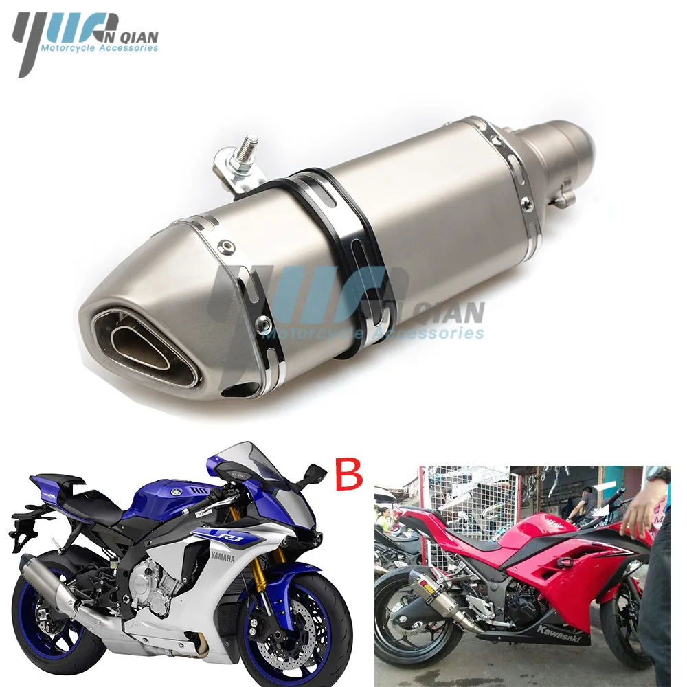 36-51mm Universal Motorcycle Exhaust  Muffler Pipe Case For Honda CBR1000 Yamaha R1 R3 R6 Kawasaki Z800 ER6N  Exhaust