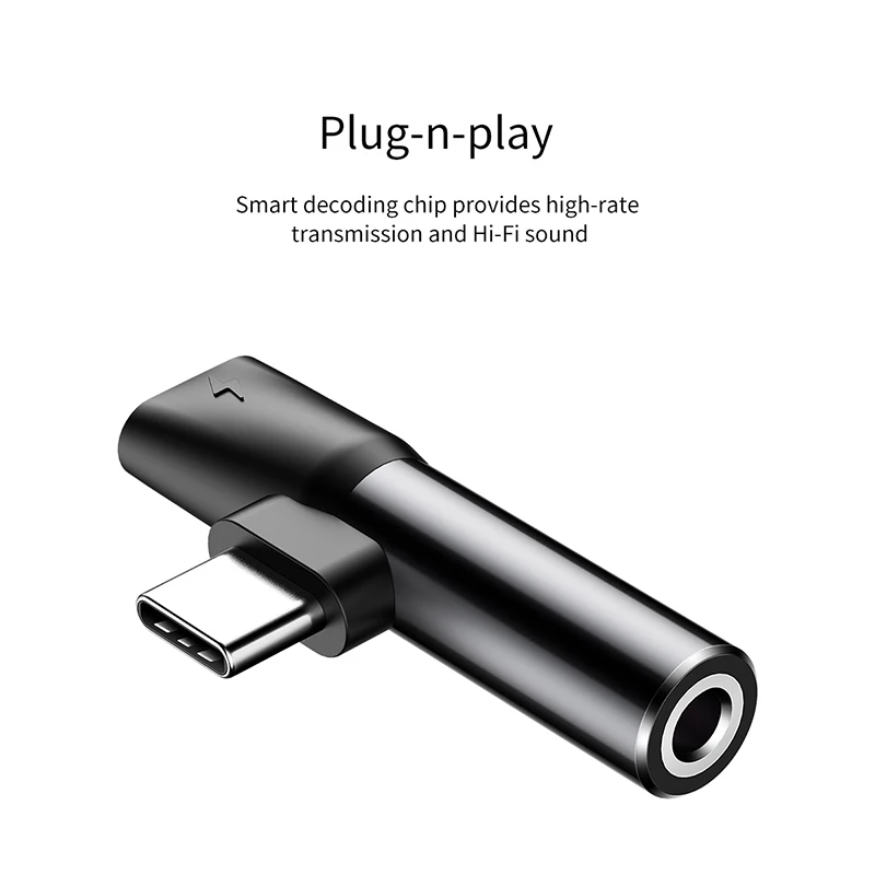 Baseus Usb C до 3,5 мм, AUX, разъем аудио адаптер для наушников type-C адаптер для зарядки гарнитура для мобильного телефона разветвитель для huawei Xiaomi OPPO