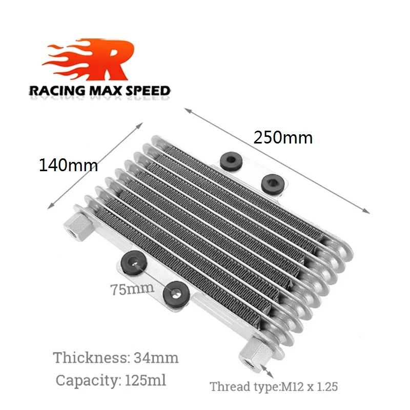 Beste Moto Rcycle Oliekoeler Olie Motor Radiator Voor 125CC 250CC Dirt Bike Atv Silver Moto R De Moto Voor yamaha JYM250 YS250