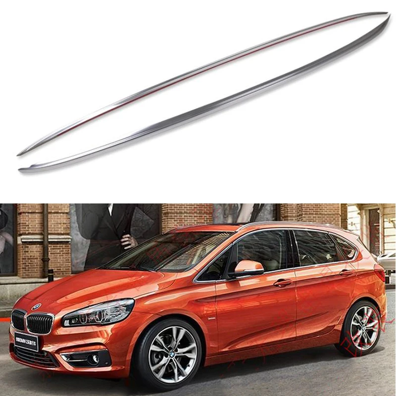 ل BMW 2 سلسلة نشط السيارة السياحية 218i 220i 2015-2019 حامل سقفي القضبان شريط حامل الحقائب القضبان أعلى رفوف السكك الحديدية صناديق سبائك الألومنيوم