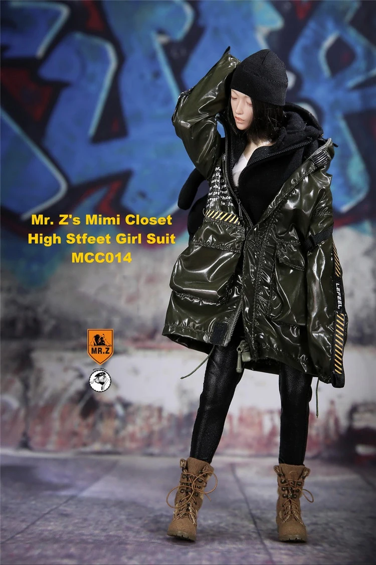 DIY Mr. Z MCC014 1/6 Мода Досуг Женский рисунок комплект одежды мини гардероб High Street девушка хип хоп костюмы модель для 12 ''рисунок