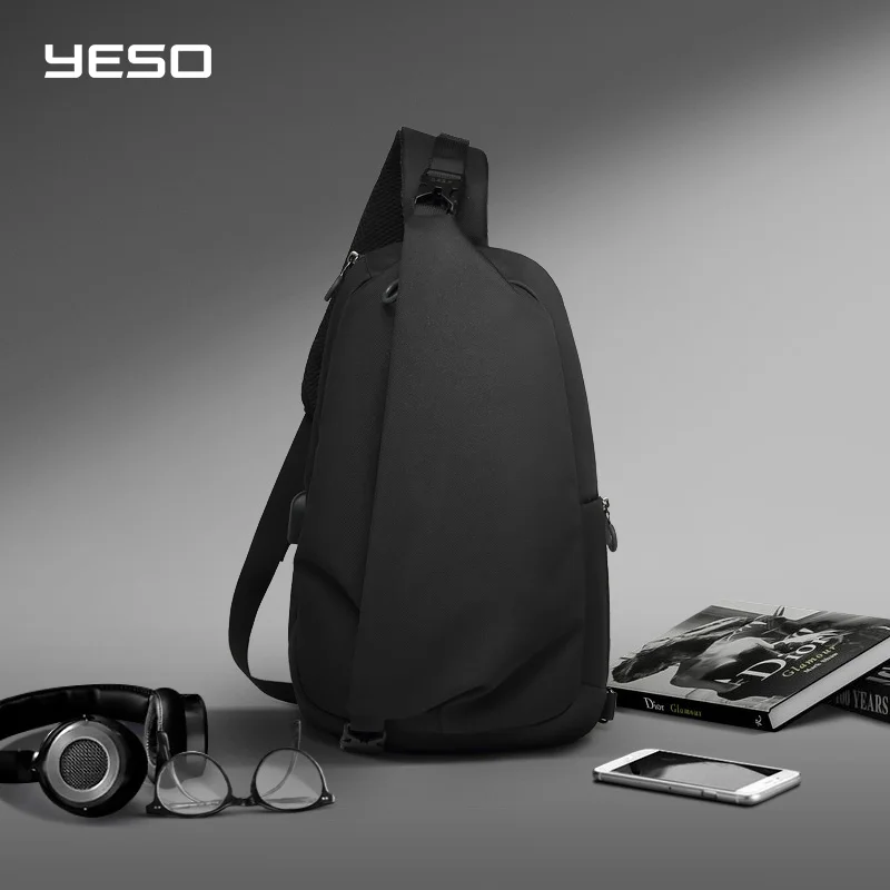 YESO модные сумки через плечо с USB слинг груди мешок Водонепроницаемый легкая сумка