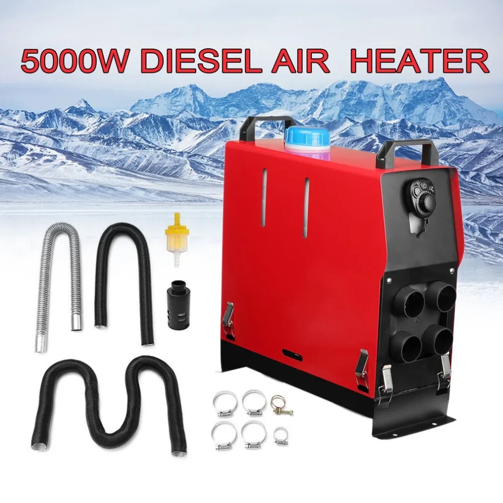 

High Quality 12V 5000W Air Diesel Heater 4 Holes Monitor Planar For Trucks Boats Bus Rotary Switches Low Fuel Consumption