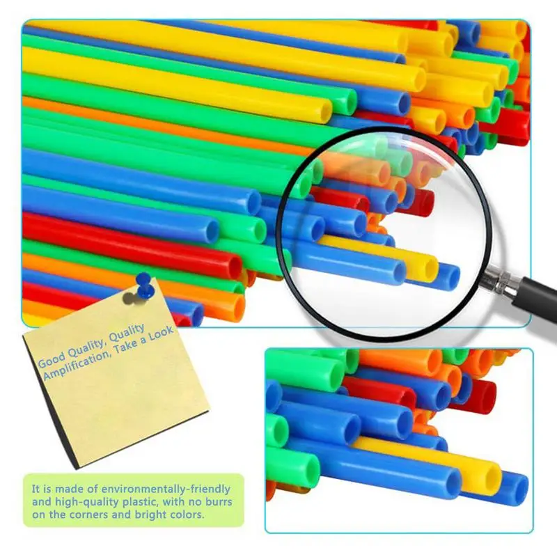

Yingelon Construction Toy New 4D Space Block Straw Splicing Assembly Blocks Children Yard Building Innovative Educational Toys