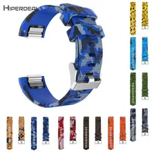 Ремешок для FitBit Charge 2 браслет силиконовый браслет узор Смарт аксессуары большой спортивный Замена Smartwatch QIY23 DES BK