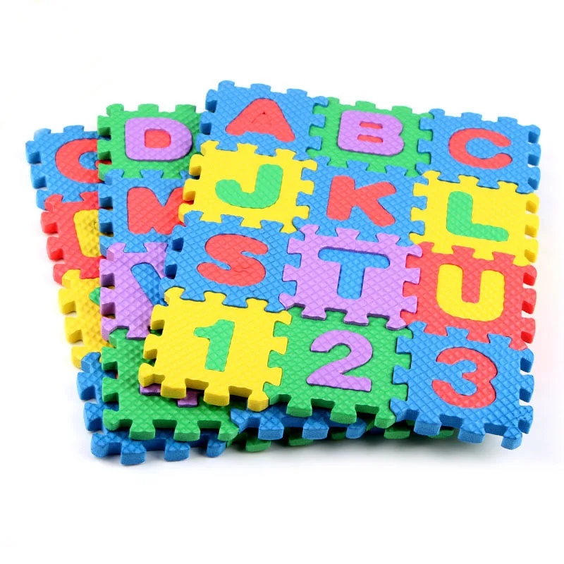 36 шт./компл. детский коврик-пазл игровой коврик Eva пенопластовый Детский Мини математика развивающие игрушки головоломки коврик для купания, детские игрушки