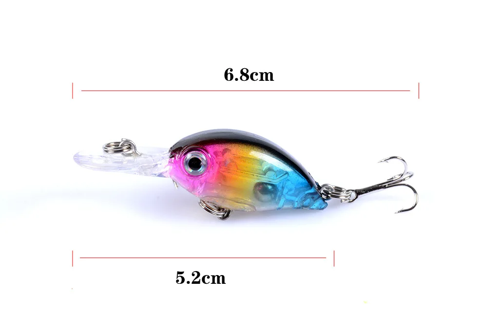 Rock Crank рыболовные снасти 5.2cm/3,8g приманка пластиковая жесткая приманка для спорта на открытом воздухе 3d бионические рыболовные принадлежности рыболовные снасть искусственные рукоятки для рыбалки приманки