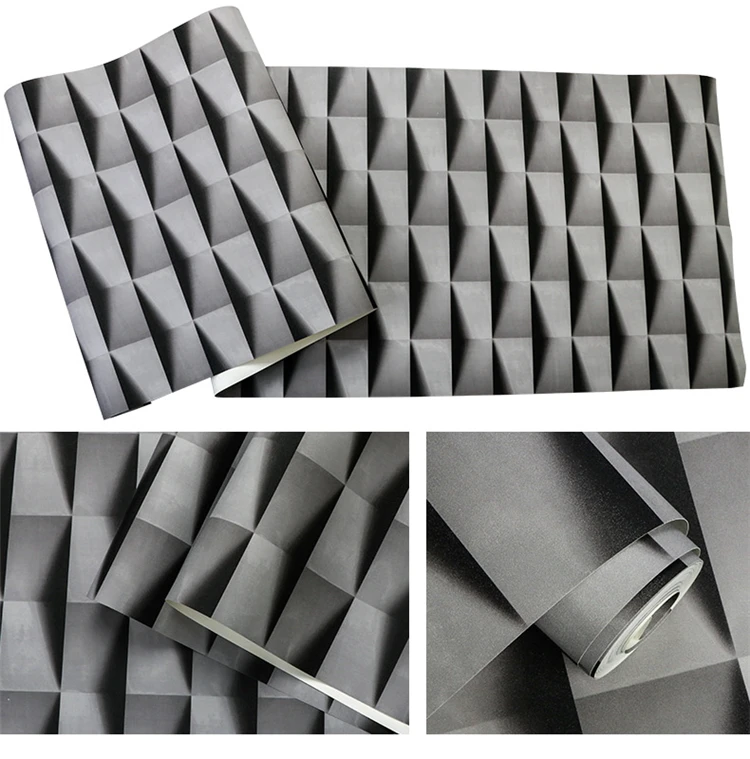 Геометрический узор Мода 3D решетка настенная бумага сетка абстрактная ПВХ настенная бумага Ресторан Парикмахерская украшения