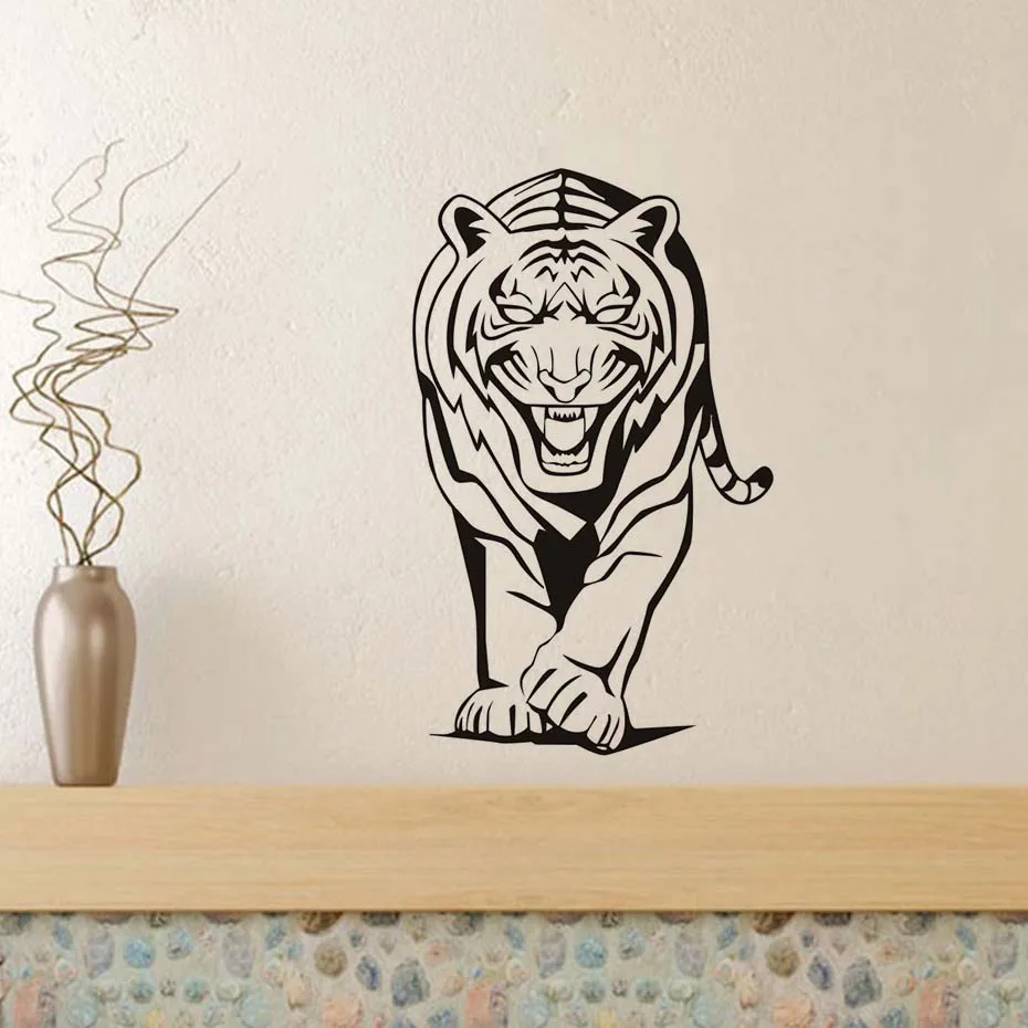 Wall Stickers For Kids Room Zoo African Animal tiger funny Decal Art Decor Sticker Removable Vinyl Home | Дом и сад