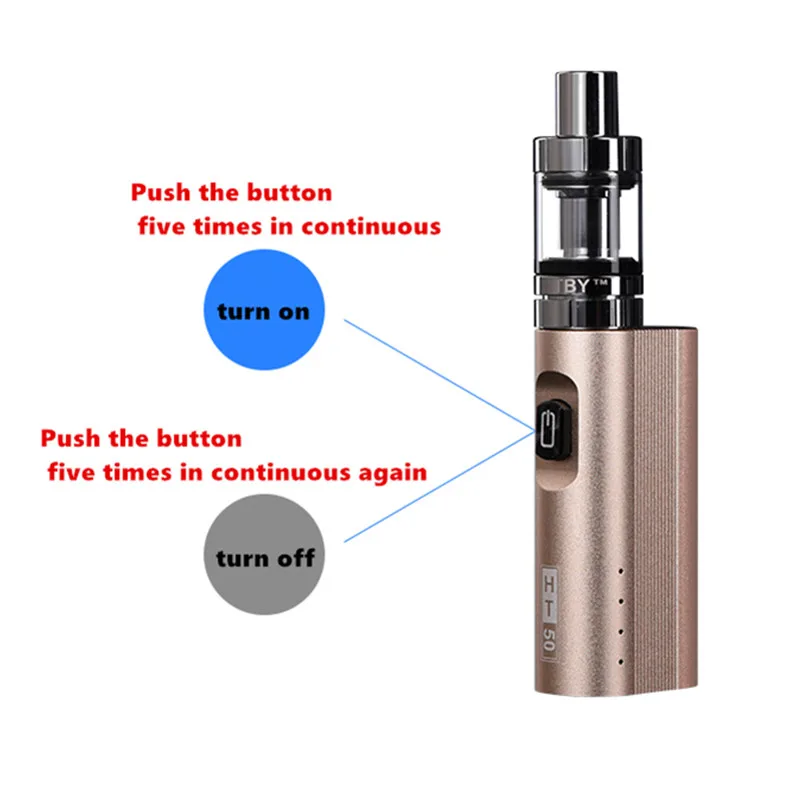 Горячая электронная сигарета набор испаритель Vape mod камень ножницы бумага 50 Вт Box