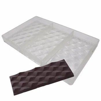 

3D Cubes Polycarbonate Chocolate Bars Mold DROPSHIP