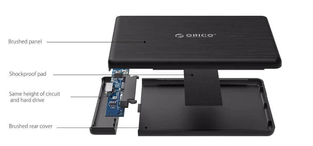 ORICO 2,5 дюймов HDD случае USB3.0 MicroB внешний жесткий диск корпус высокой Скорость чехол для 7 мм SSD Поддержка UASP SATAIII 2578U3
