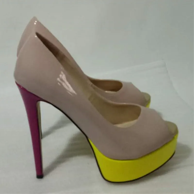 marrón Toe Beige Envío 13 Patente Peep Alto Shofoo rojo Elegante gris Del De 45 Tacón Cuero Libre Moda desnuda Cm Zapatos 34 Mujer Tamaño Bombas zRZ1q8