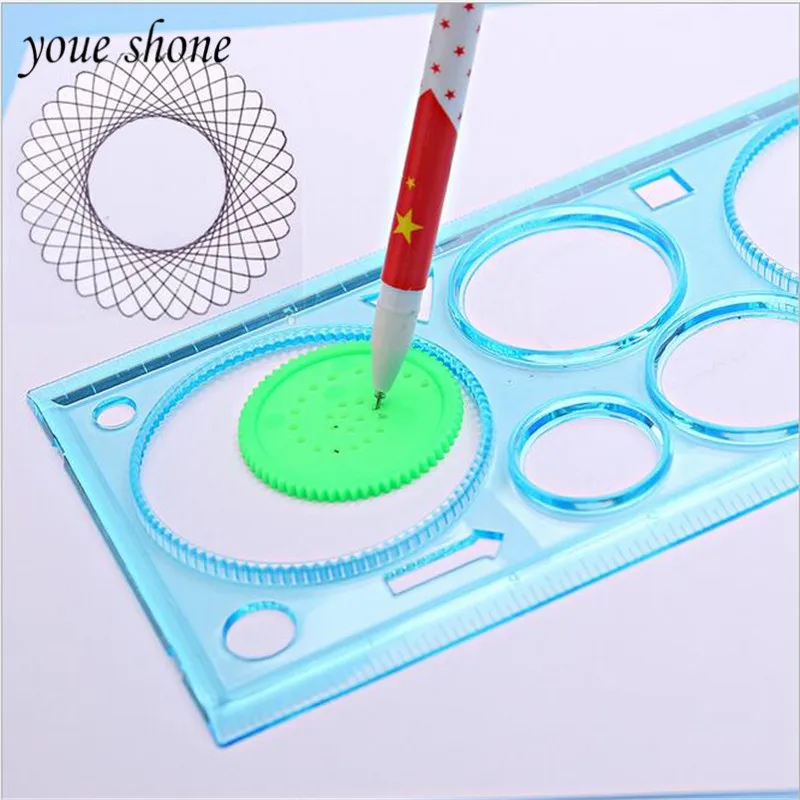 

1sets South Korea stationery kawaii plastic ruler multi-function puzzle ruler novelty drawing board for kid Drawing learning too