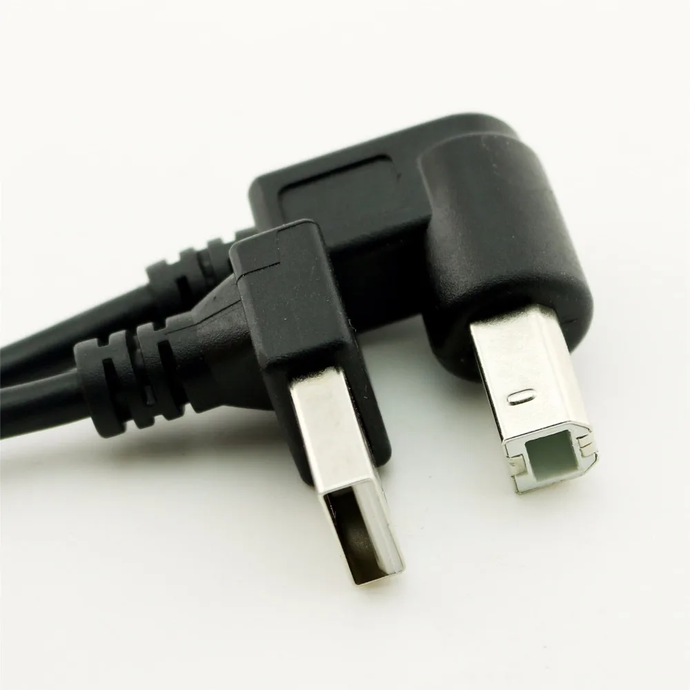 1 шт. штекер USB 2 0 А на B под углом 90 градусов адаптер для принтера сканера шнур 25