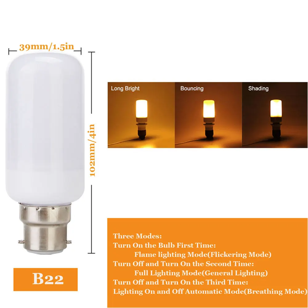 Светодиодсветильник лампы с эффектом пламени 5 Вт 3 режима|light bulb|5w ledled bulbs light lamps |
