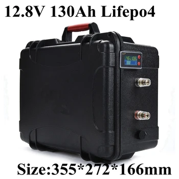 

Waterproof 12V 130AH Lifepo4 battery BMS for 1000W boat machine inverter Emergency Power Supply Tricycle + 10A Charger USB port