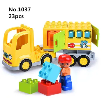 

23Pcs Large Particle Building Blocks Model Set Children Educational Bricks Toys For Baby xmas Gifts Compatible With Duploed