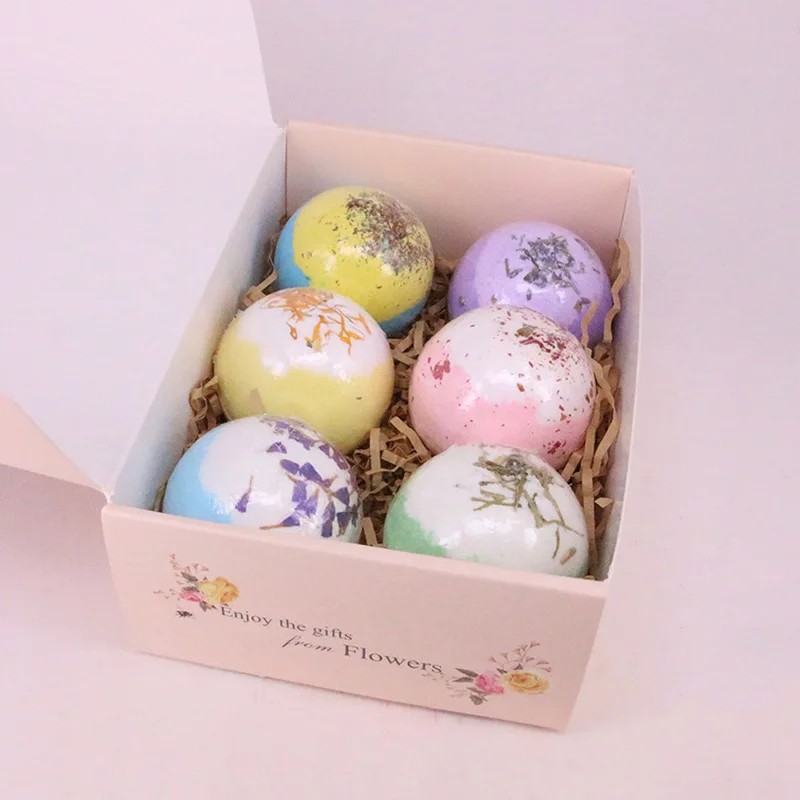 

6pcs Bath Salts Bombs Ball Body Scrub Whitening Moisture SPA Valentines Day Gift Profession Skin Care Bath Salt Ball For Women