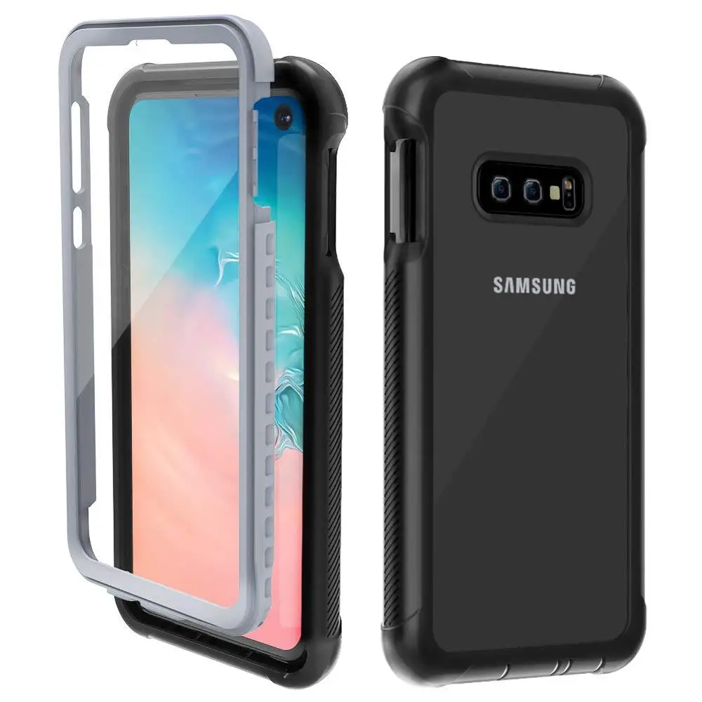 Для Galaxy S10E прозрачный чехол с полным корпусом сверхпрочная защита со встроенным