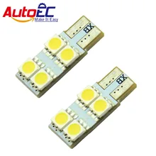 AutoEC 100X светодиодные лампы t10 4 smd 5050 194 168 501 W5W авто чтения подсветка номерного знака магистральному светодиодные лампы белого и синего цвета красный 12V# LB22