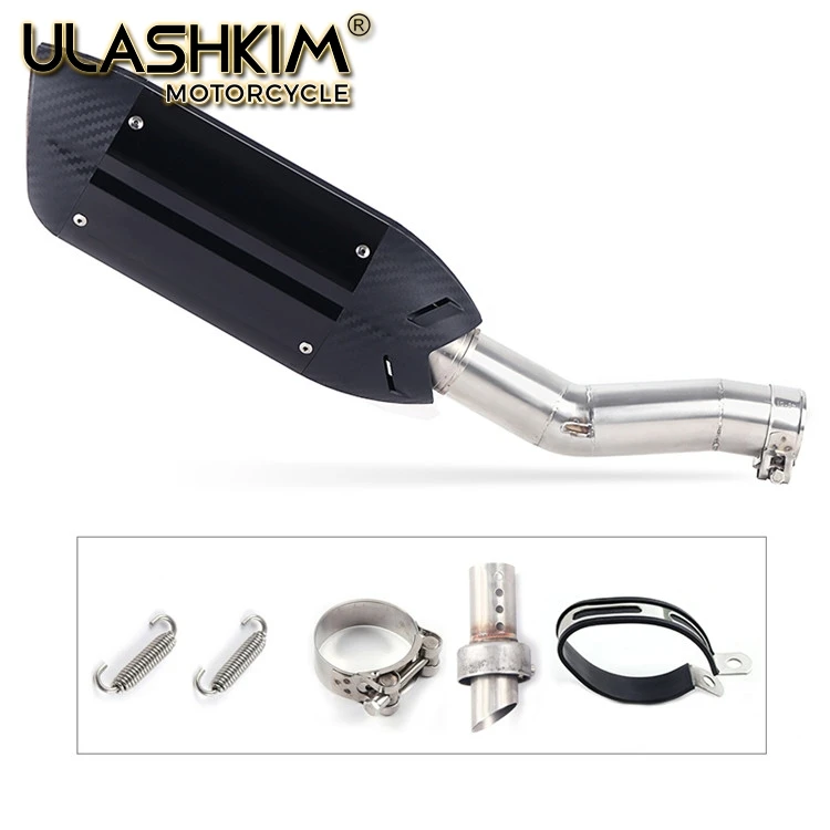

Motorcycle Full Exhaust System Muffler Escape Modified Contact Middle Pipe Tube DB-killer Slip On For SUZUKI SFV650 Gladius