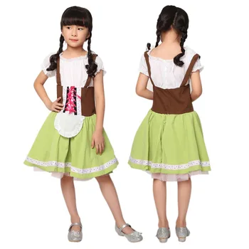 

New Girls Dress Halloween Girls Play Costumes Oktoberfest German Beer Costumes Stage Uniforms 2018 Children Clothing 3-15Y Z1