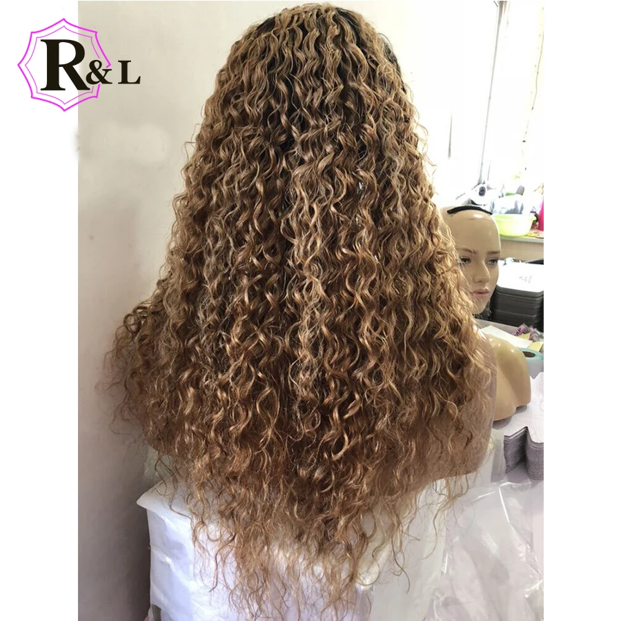 Rulinda Ombre Color Curly Lace Front Human Hair Wigs With Baby